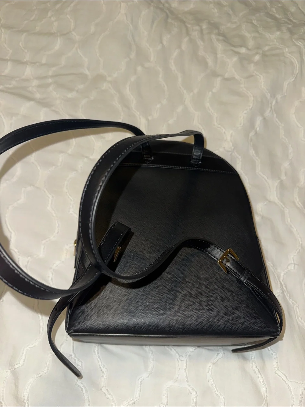 Michael Kors Black Saffiano Backpack with Gold Hardware